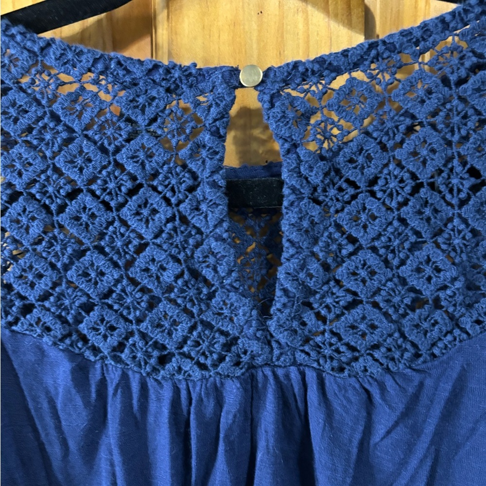 FOREVER 21 | Navy Lace Off the Shoulder Top - Picture 4 of 5